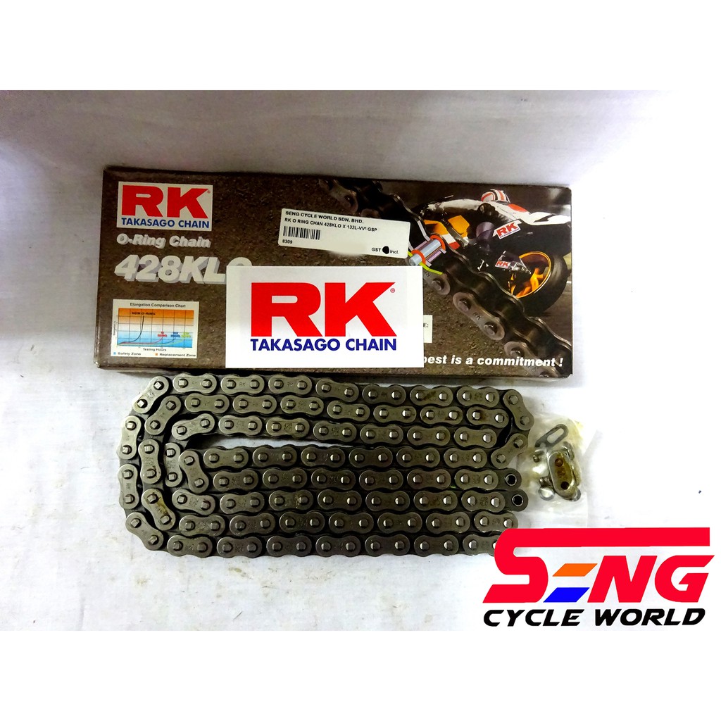 Rk O Ring Chain 428klo X 132l Available For Y15zr Zx150 Rs150 Shopee Malaysia