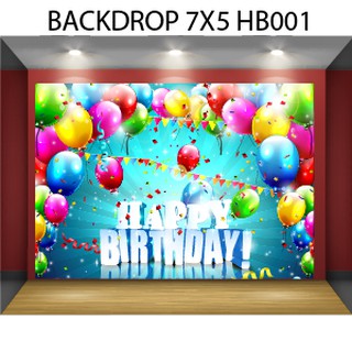 Party Set Backdrop 7x5 Hb 001 Photo Booth Backdrop Readystock Editable Shopee Malaysia