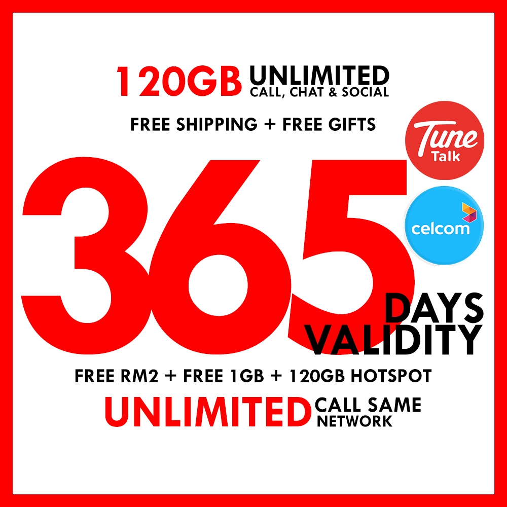 FREE Sim Card 120GB 365Days Data Call Hotspot Simkad
