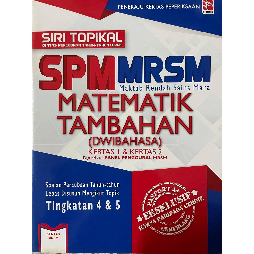 Mrsm Siri Topikal Kertas Percubaan Tahun Tahun Lepas Spm Shopee Malaysia