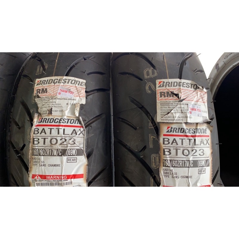 Battlax Bridgestone Tyre Tayar Bt023 Touring 1 70 17 1 70 18 160 60 17 Motor Vulcan S St1300 Naza Tyre 100 Original Shopee Malaysia