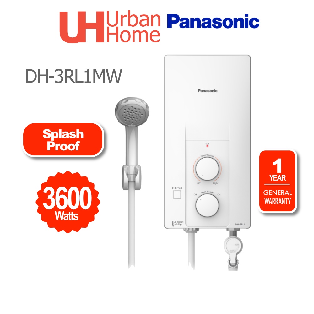 Panasonic Non-Jet Pump Standard Series Home Shower Water Heater ( 3.6 kW )  DH-3RL1MW / DH-3RL1 | Shopee Malaysia