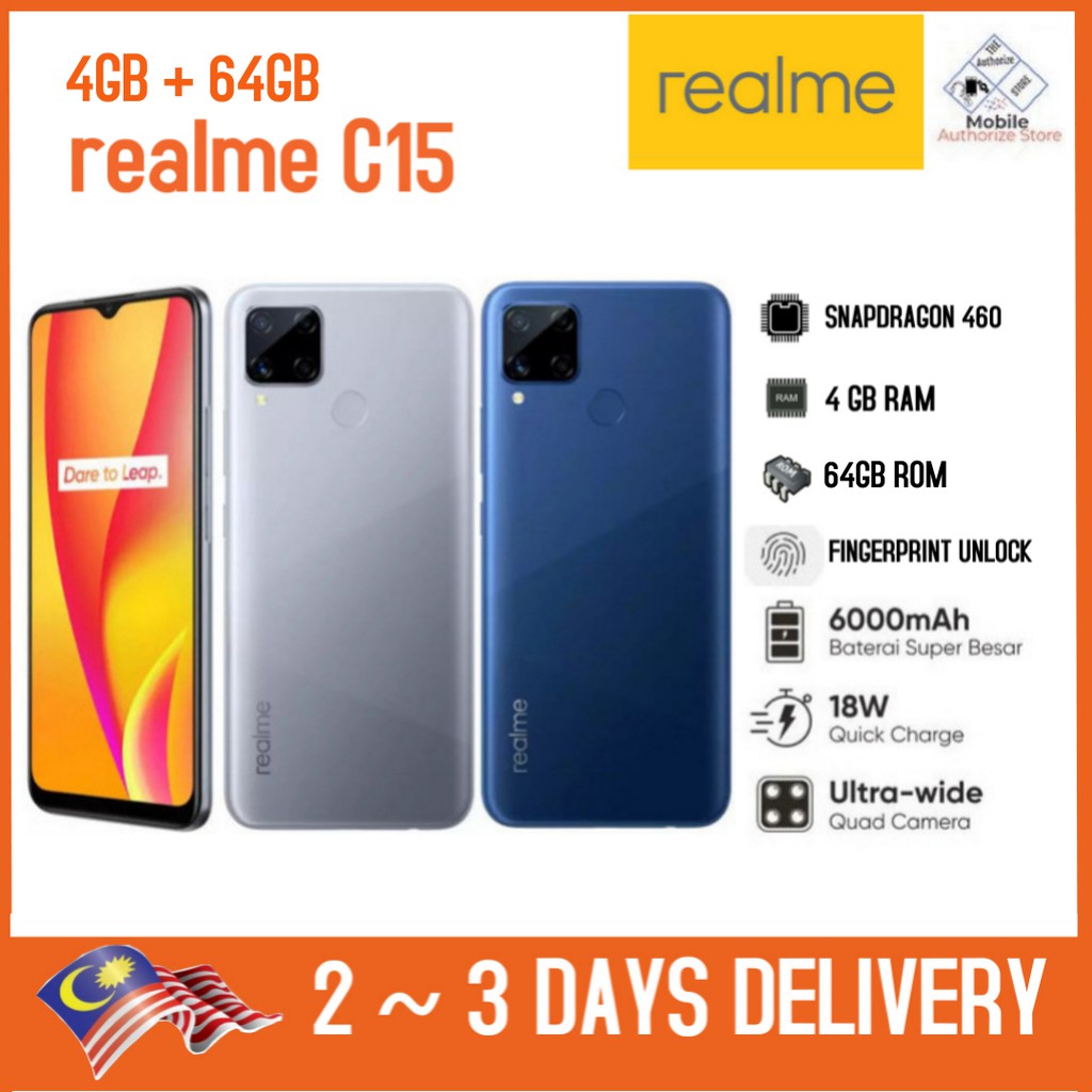 realme C15 Smartphone | 4GB+64/128GB | 6000 mAh | 18W Quick Charge ...