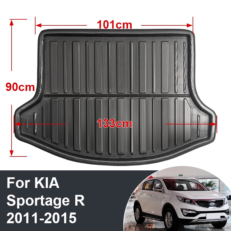 Rear Trunk Liner Cargo Boot Mat Floor Tray Protector Carpet Mud Kick Pad For KIA Sportage R 2011 2012 2013 2014 2015