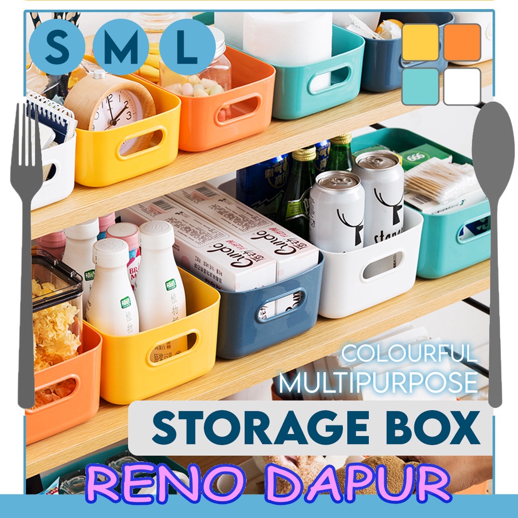 MULTIPURPOSE STORAGE BASKET BIN BOX ORGANIZER TOILET BATHROOM COSMETICS KITCHEN SNACK IKEA MUJI STYLE KOTAK SIMPANAN