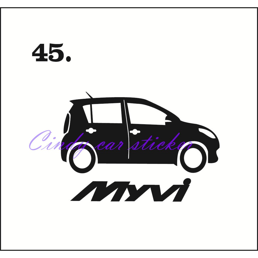 Myvi Car Sticker 13cm Shopee Malaysia