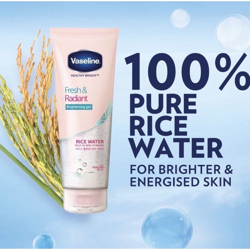 Vaseline Fresh & Radiant Rice Water Whitening Gel 70ml Shopee Malaysia