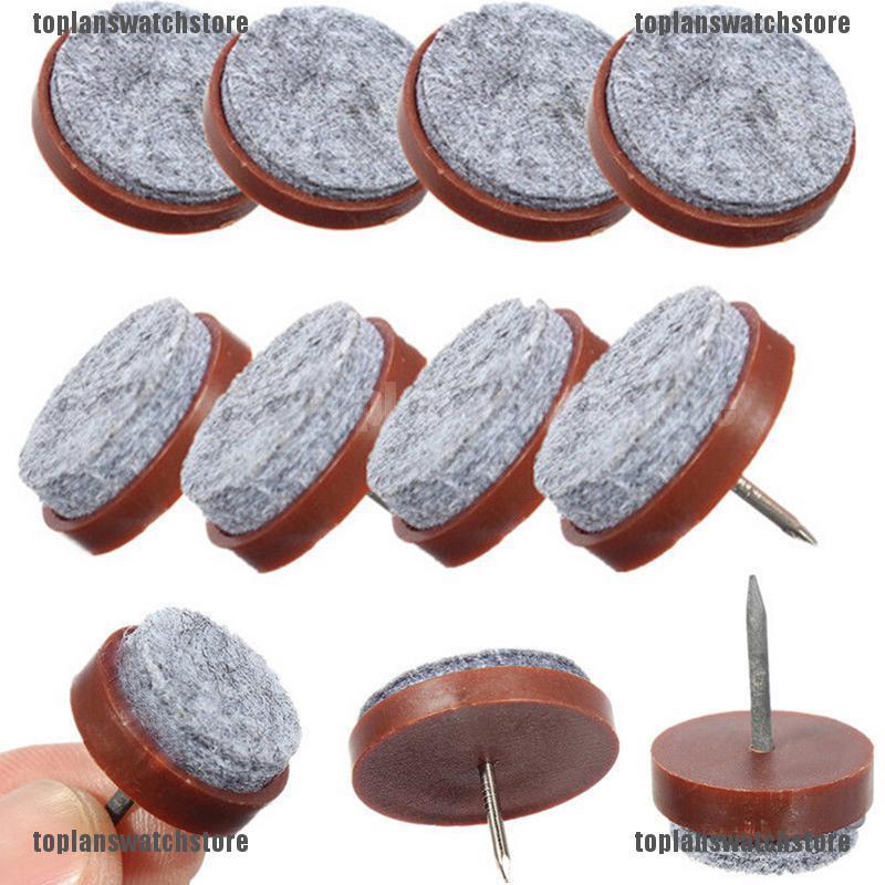 10x Furniture Table Chair Leg Floor Felt Pad Skid Glide Slide Diy