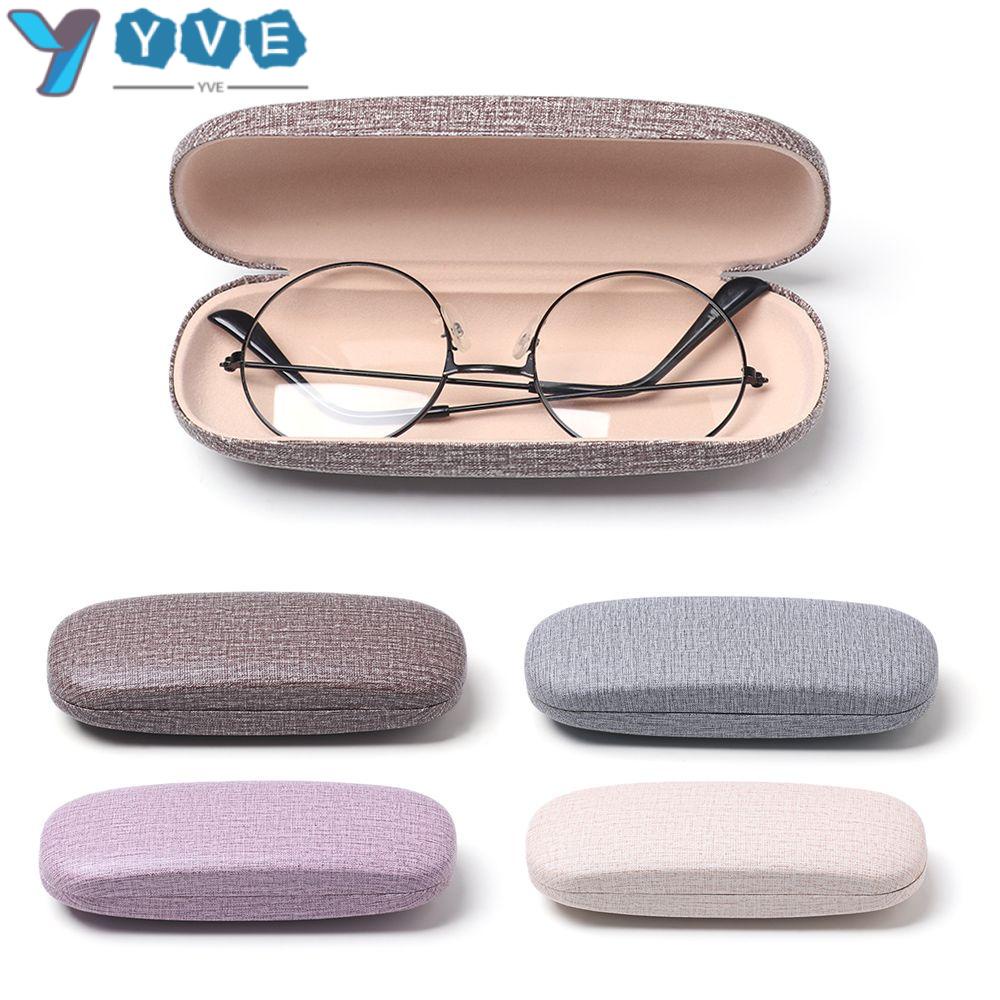 Jeeke Portable Carabiner Eye Glasses Sunglasses Hard Case Protector Box Holder Retro Lightweight Eyeglasses Case 