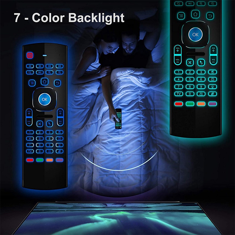 Multi Essential Air Mouse Android Tv Box Mini Wireless Keyboard Remote Control RGB Backlit MX3 Pro IR Learning Versat... - Image 5