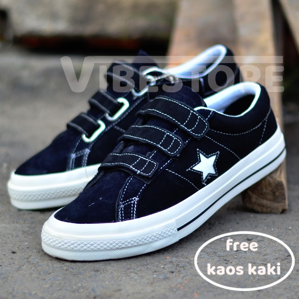 one star converse velcro