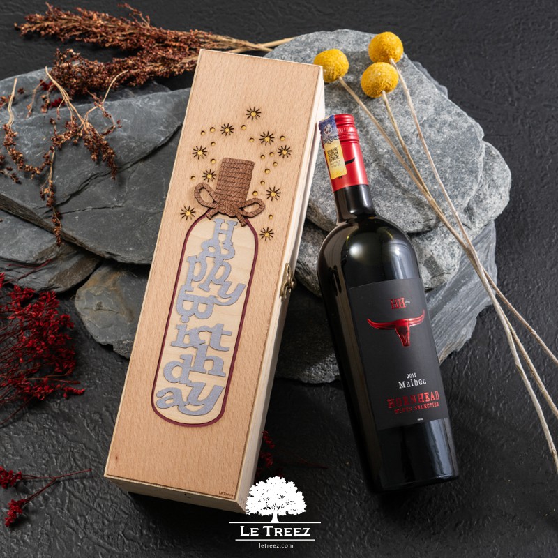 Ready Stock in Malaysia Personalized Name Gift Storage Liquor Wine Wooden Box K
