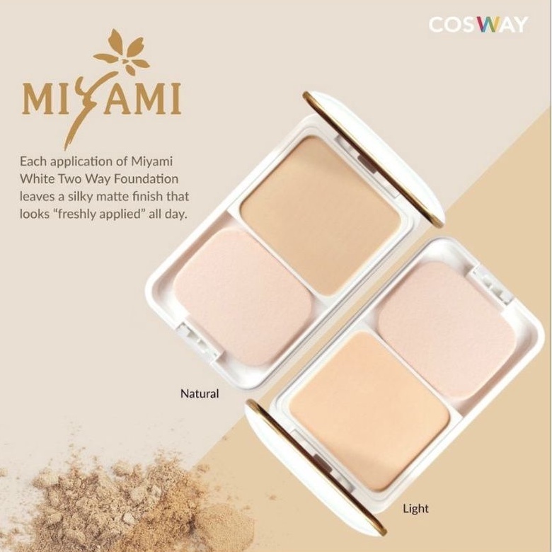 Cosway Original Miyami White Two Way Foundation 132g Bedak Muka