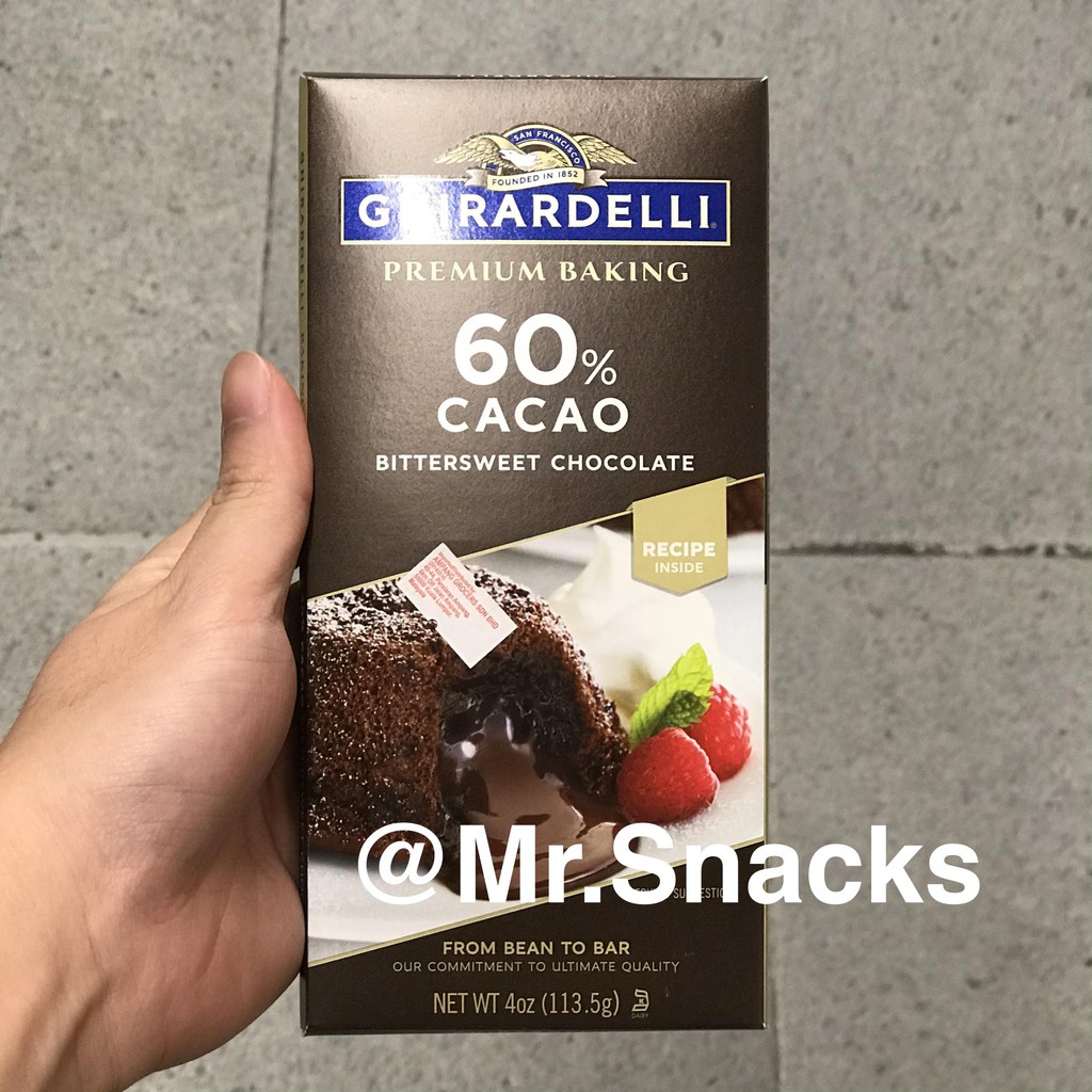 Ghirardelli Premium Baking 60 Cacao Bittersweet Chocolate 113.5g