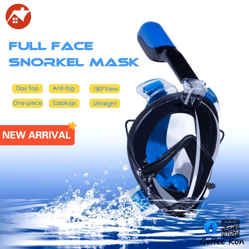 ⚡Ready Stock⚡Mask Diving Topeng Snorkeling Berenang Adult Anti-Leak Anti Fog Full Face Snorkeling Menyelam waterproof