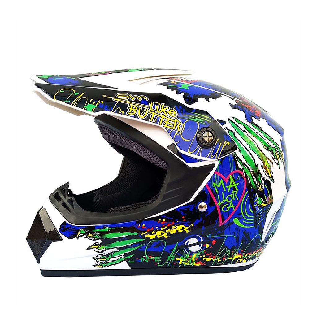 dirt bike style motorcycle helmet