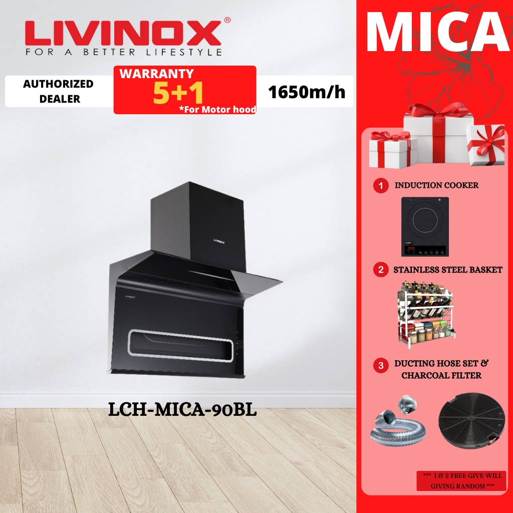 livinox cooker hood lch mica 90bl