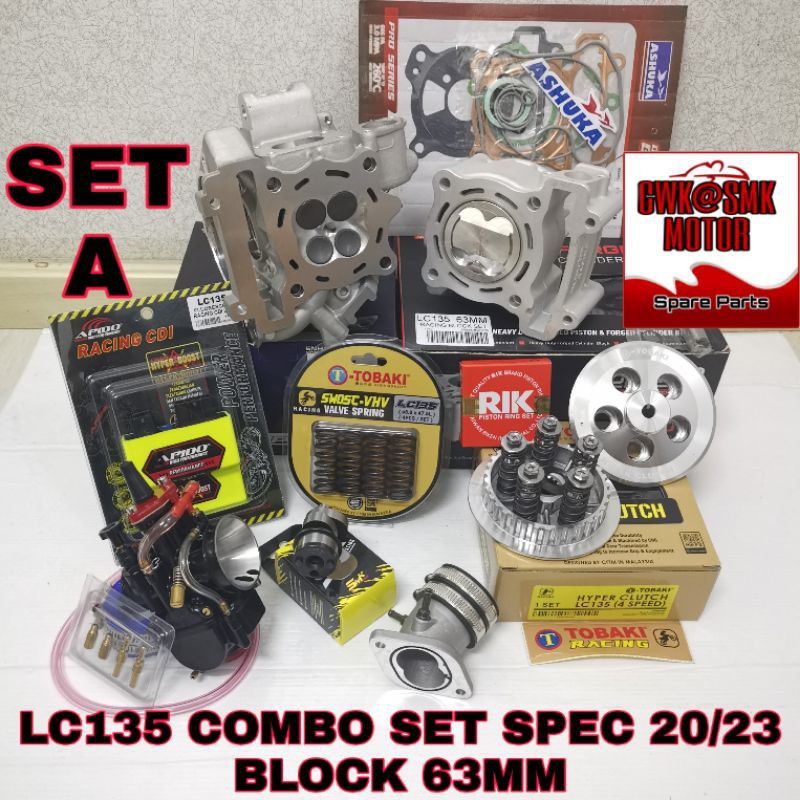 （PACKAGE SET Y15ZR＆ LC135）LC135/Y15ZR COMBO SET（SPEC 63MM）（HEAD 20/23）. Shopee Malaysia
