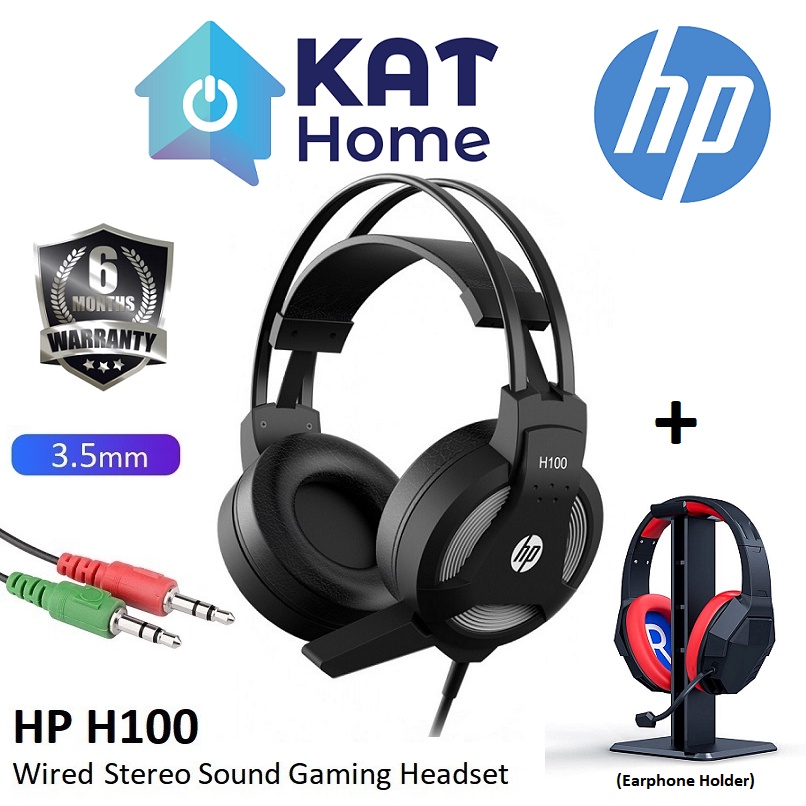 HP H100 WIRED MUSIC STEREO SOUND HEADPHONE GAMING HEADSET WITH VOLUME