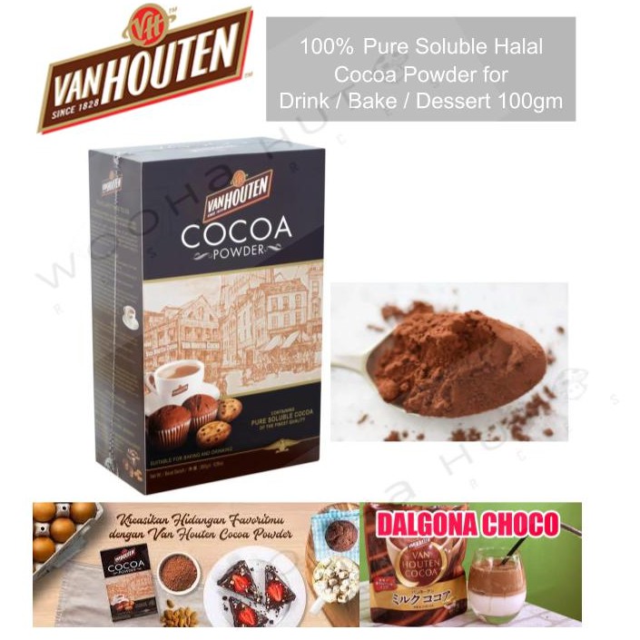 Van Houten 100% Pure Soluble Halal Cocoa Powder for Drink ...