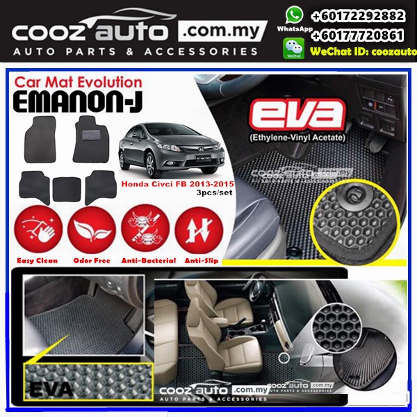 Honda Civic Fb 2013 2015 Emanon J Eva Customized Odor Free Car