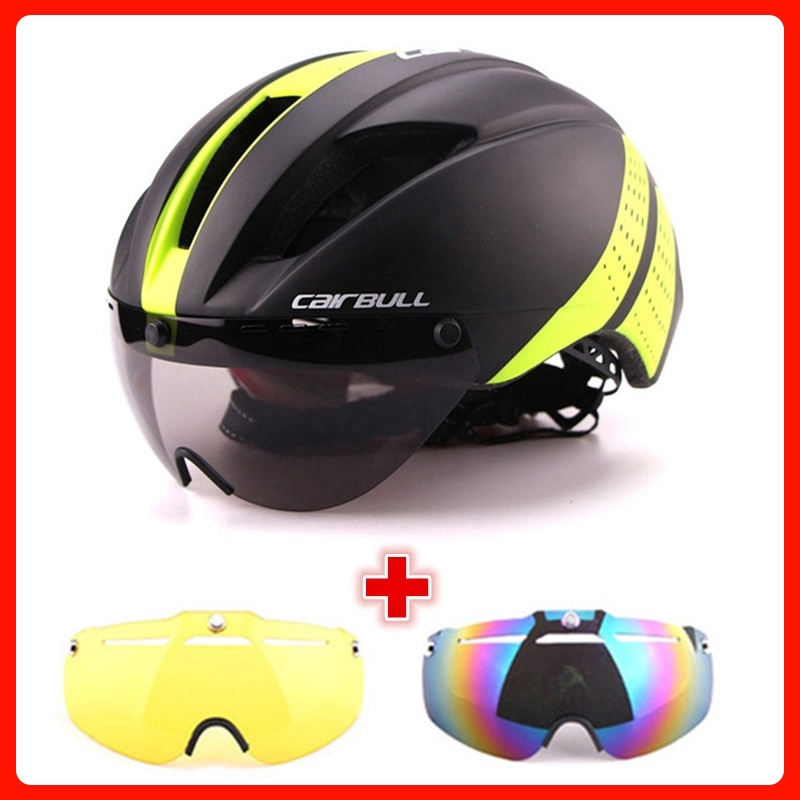 bicycle helmet with goggles