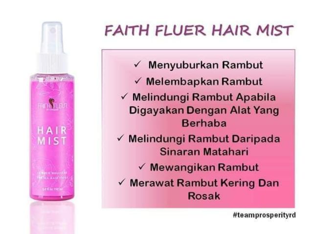 Faith Fleur Hair Mist For All Hair Types Pewangi Rambut Shopee Malaysia