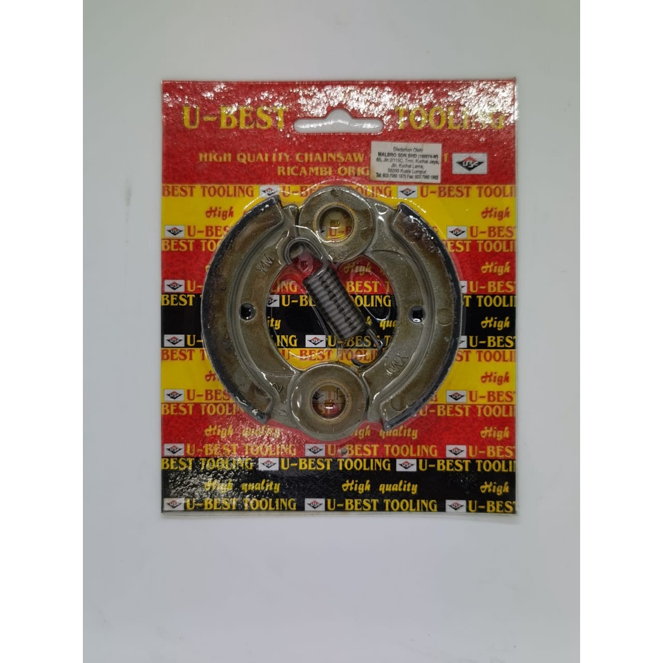 TAS328 Clutch Shoe with spring replacement. Kampas Kopling Mesin Potong Rumput TAS328