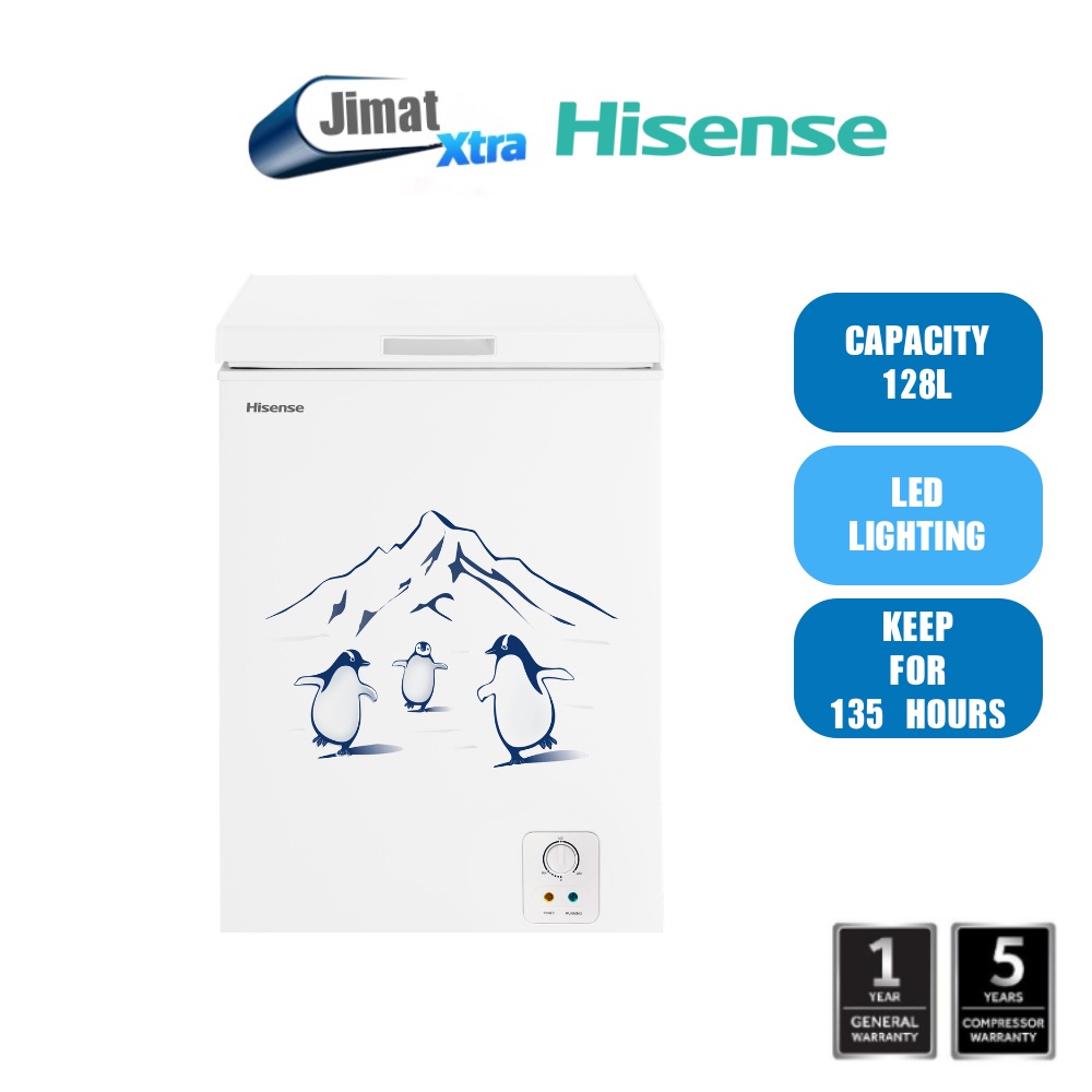 Hisense 128L Chest Freezer Mini Deep Freezer FC128D4BWP Shopee Malaysia