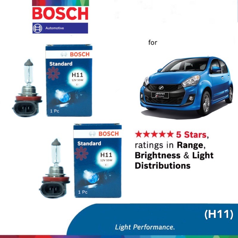 Bosch Standard H11 Headlight Bulb for Perodua Myvi Icon Shopee Malaysia