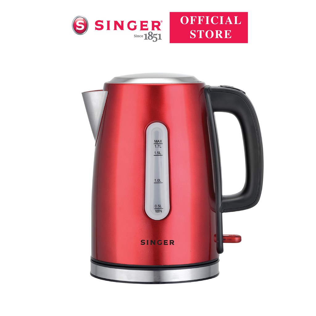 Singer 1.7L Stainless Steel Cordless Jug Kettle JK170S Shopee Malaysia