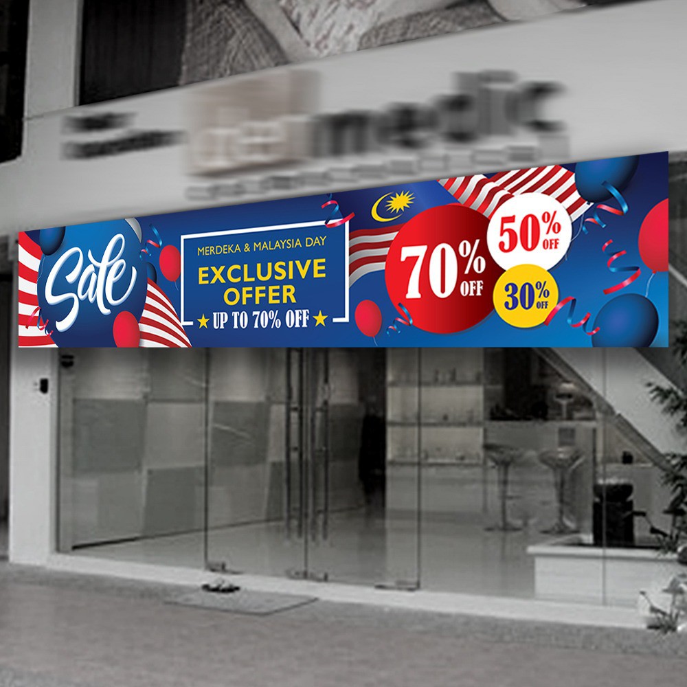 Banner Design Ready For Celebrating Merdeka Holiday Promotion 20x4