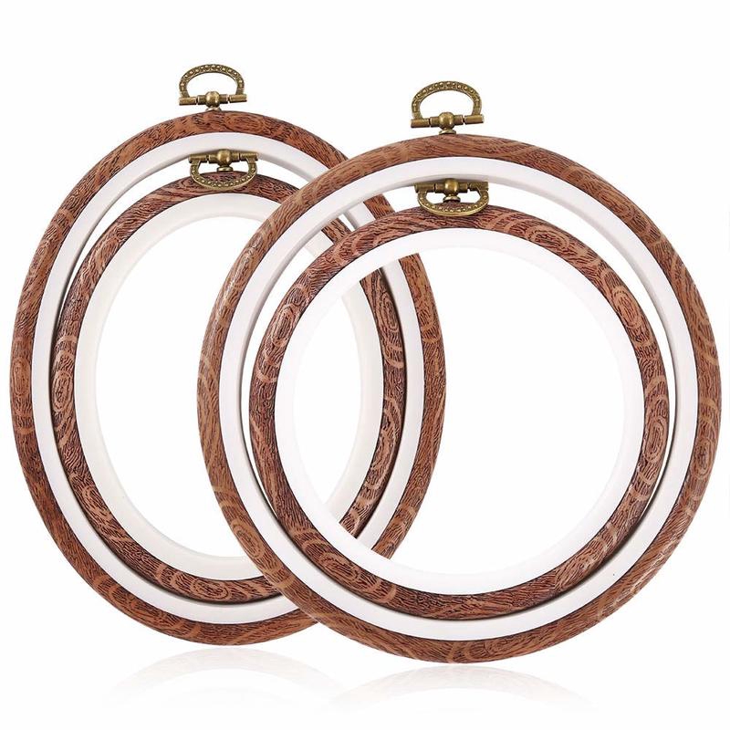 4 Sizes Embroidery Circle Cross Stich Hoops Bamboo Ring Frame Wooden Round Set Shopee Malaysia