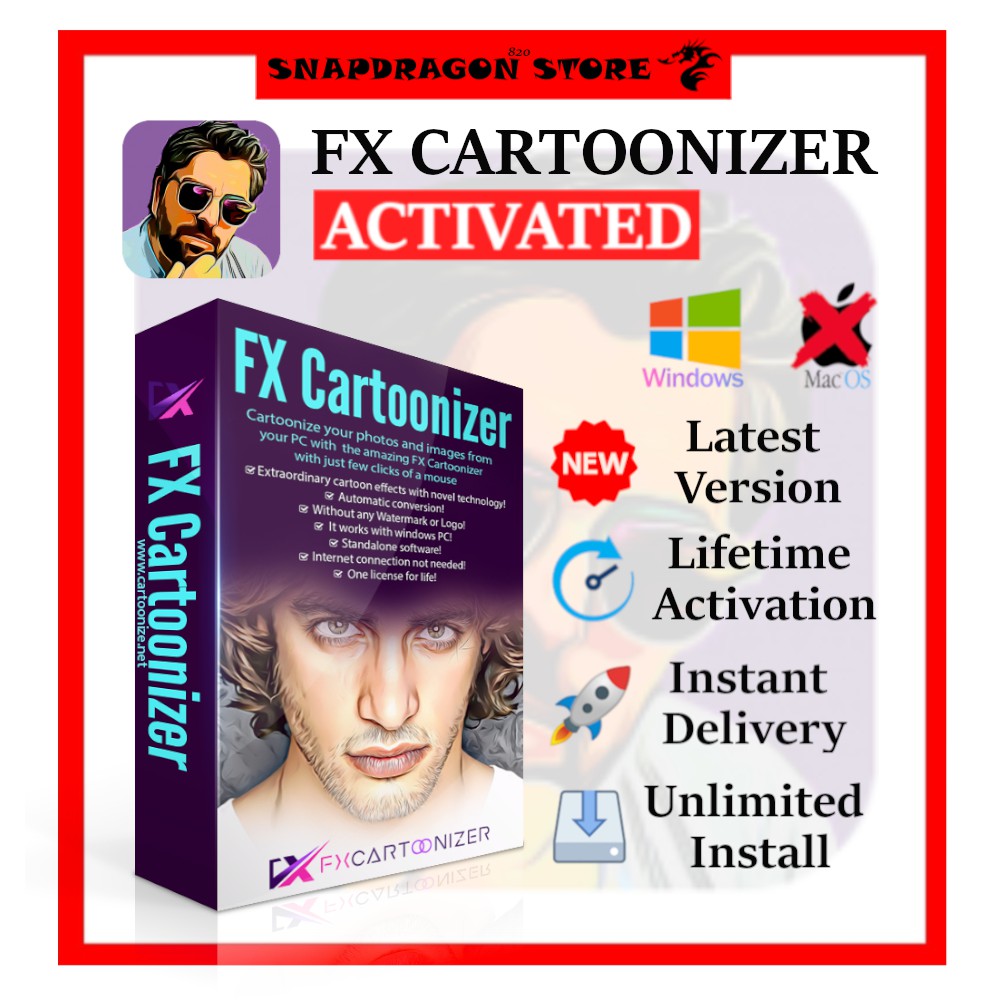 FX Cartoonizer – Cartoon Yourself | Windows Software | Shopee Malaysia