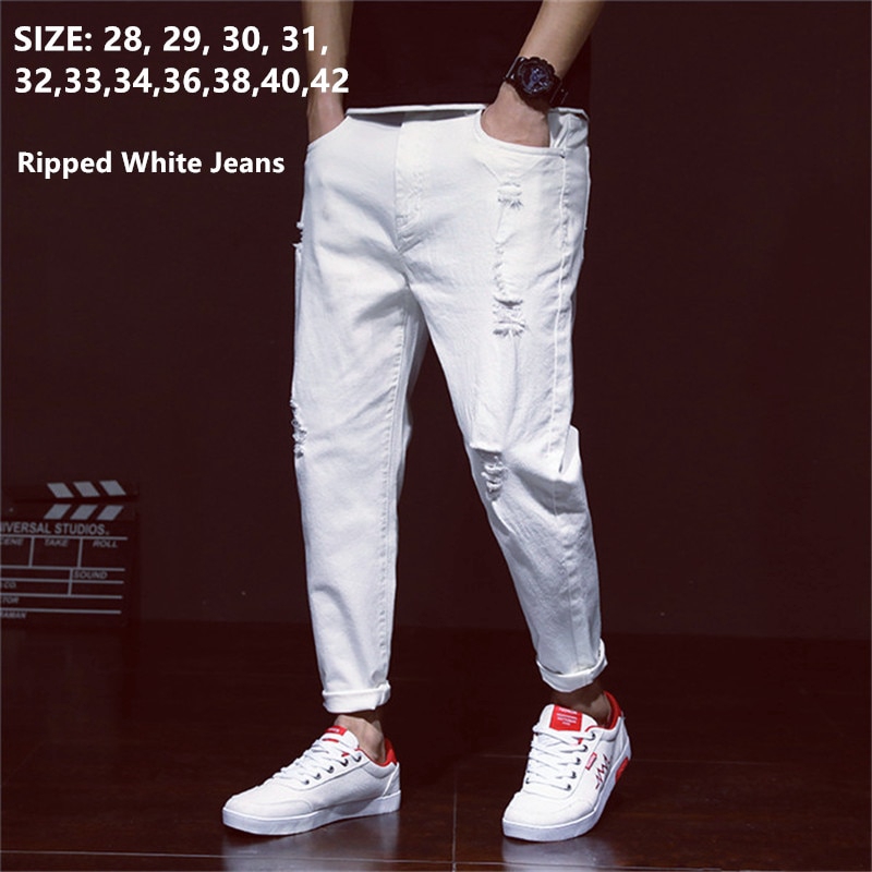 mens ripped jeans plus size