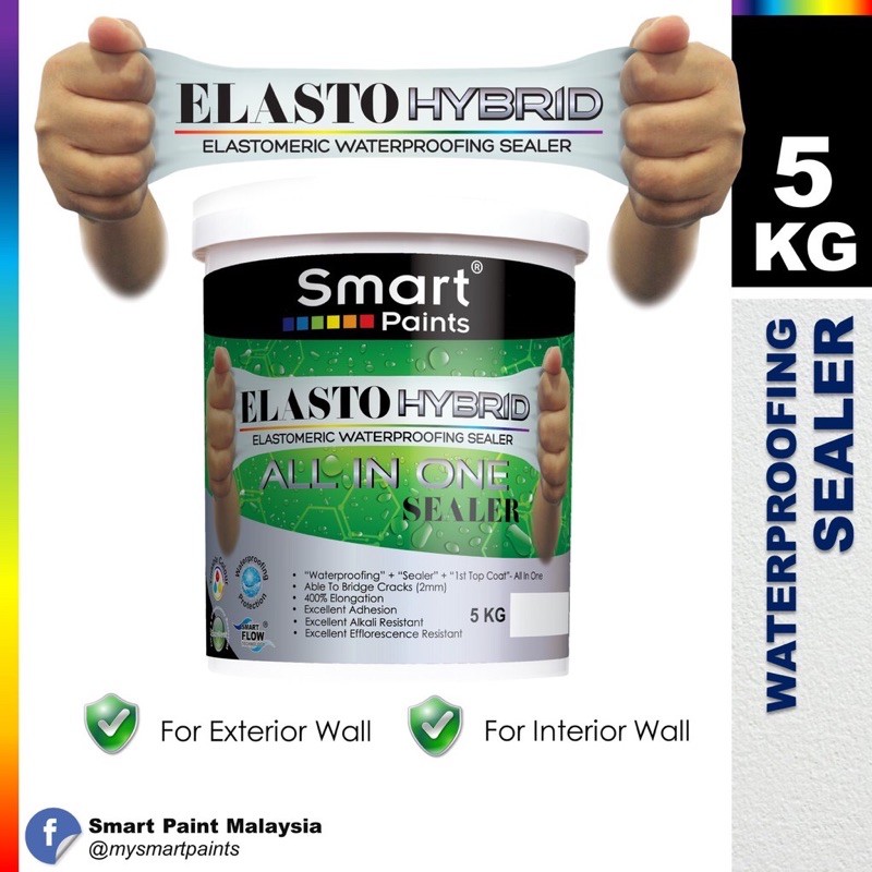 5KG SMART ELASTO HYBRID ALL IN ONE SEALER Elastomeric Waterproofing