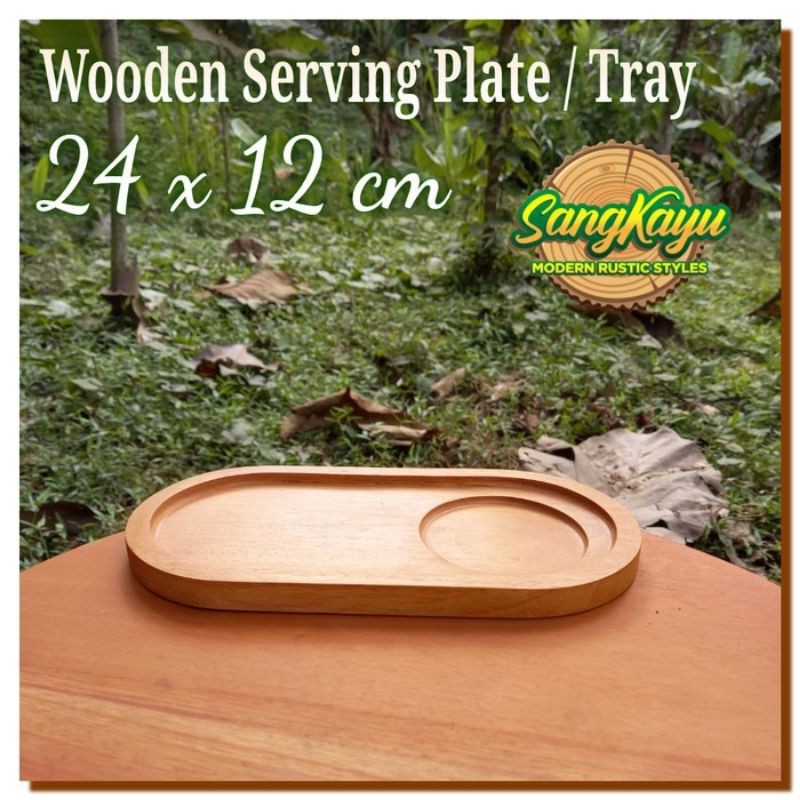 KAYU Oval Wooden tray tray tray 24x12 Wooden tray plate Wooden plate