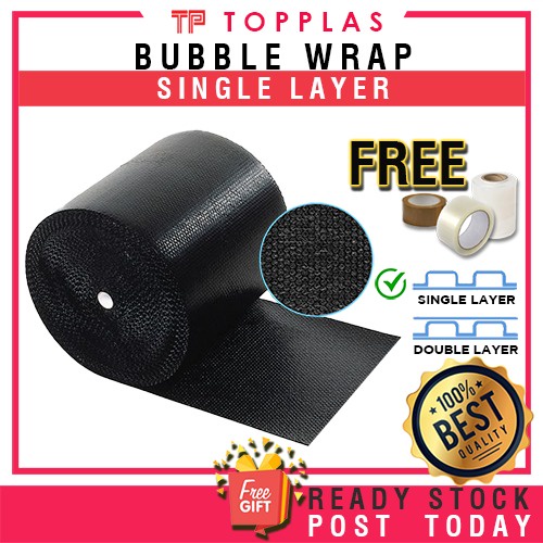 ™Topplas Black Bubble Wrap/ Wrapping Hitam/Bubble Wrapping/Bubble Balut