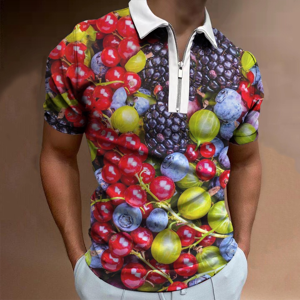 Men's Hawaiian Polo Shirts Beach Casual Style or great for any occasion Design #3 Kleding Herenkleding Overhemden & T-shirts Overhemden Size : XXL 