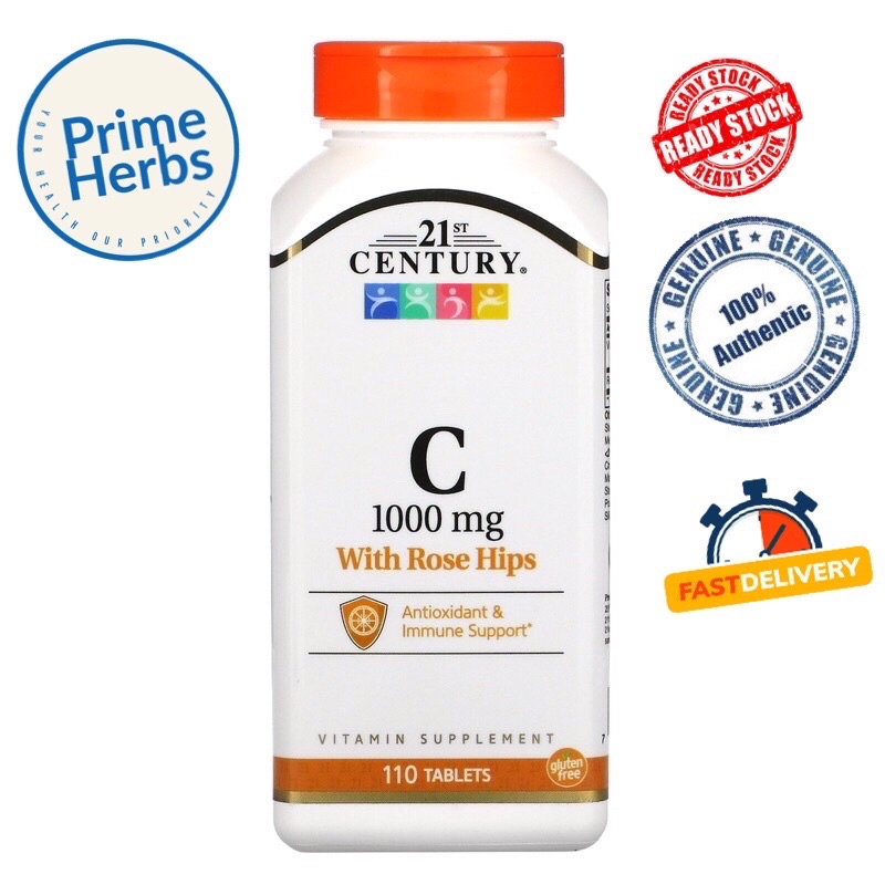 21st Century Vitamin C 1000mg with Rose Hip for adults 110 tablets