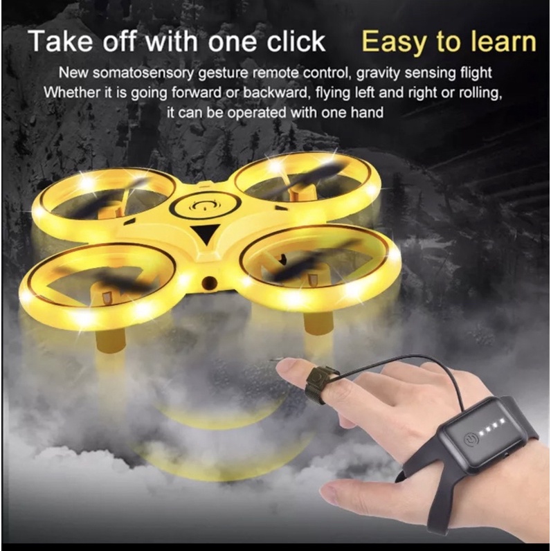 RC Airplane Drone Quadcopter Watch Gesture Sensing Aircraft UFO