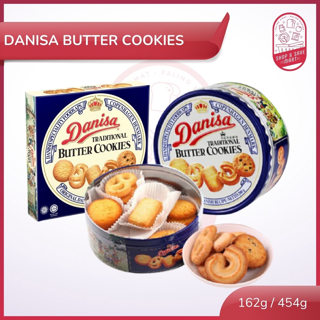 Danisa Traditional Butter Cookies Original Danish Recipe - (162g / 454g ...