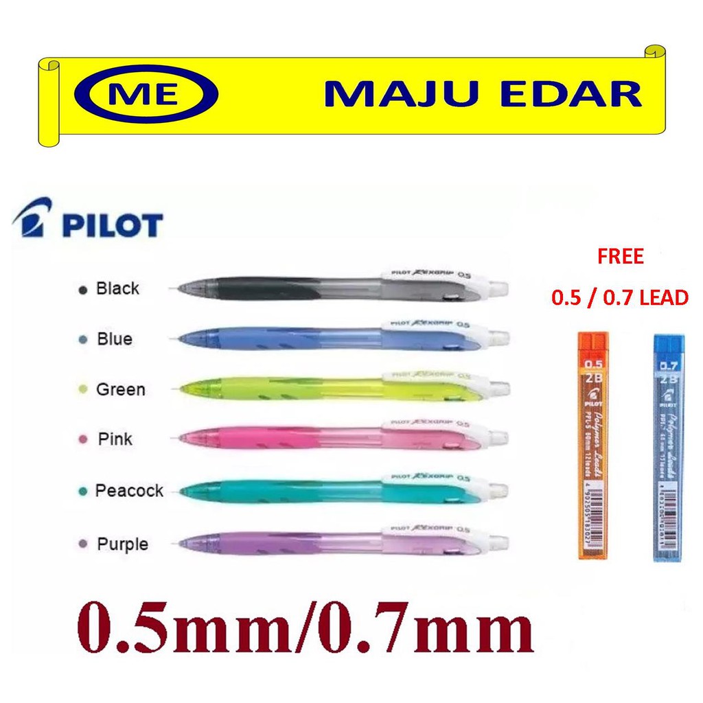 PILOT MECHANICAL PENCIL REXGRIP 0.5/0.7 / PENSEL TEKAN PILOT REXGRIP 0.