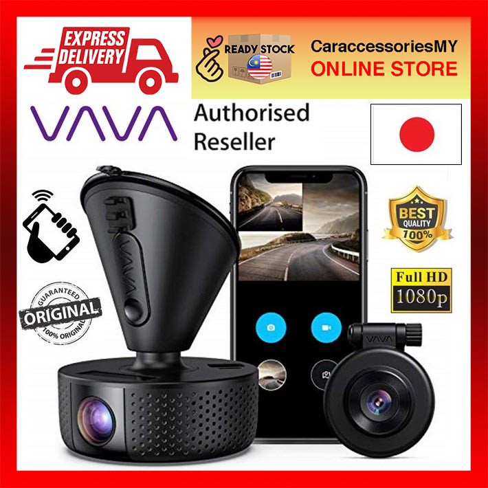 Dual Dash cam | VAVA Dual 1920x1080P FHD | Front and Rear car DVR DASHCAM| 2560x1440P Single Front| for cars with Wi-Fi
