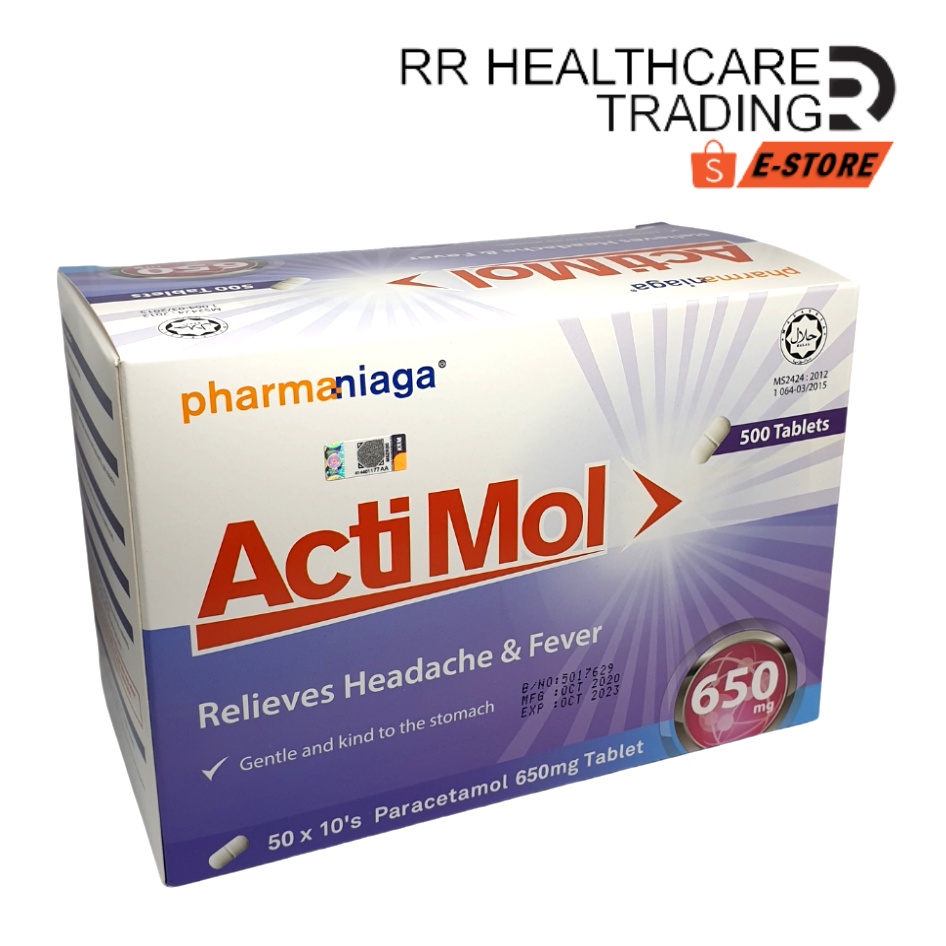 Actimol Paracetamol 650mg 500s Tablets (Exp 01/2025) Shopee Malaysia