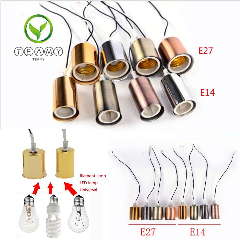 Ceramic Led Lamp Parts Metal Surface Screw Lamp Holder E27 E14 Light
