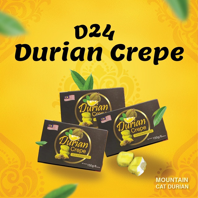 [D24 CREPE] High quality Export Grade A Halal Durian Crepe