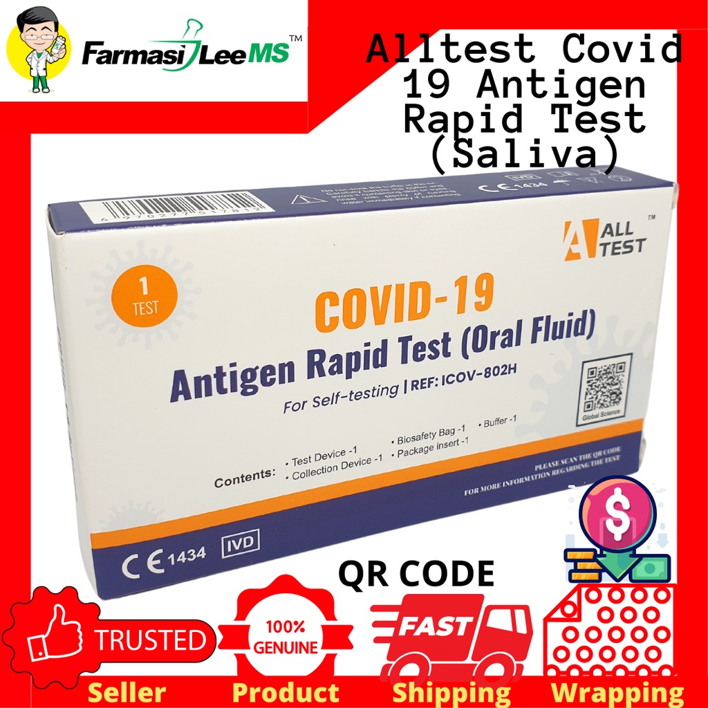 Alltest COVID 19 Antigen Rapid Test Saliva 1s (Exp 02/2024) Shopee