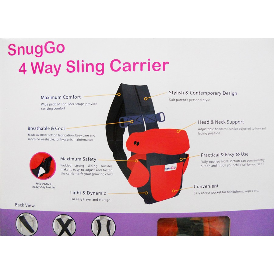 Babylove Snuggo 4 Way Sling Carrier 0m Shopee Malaysia