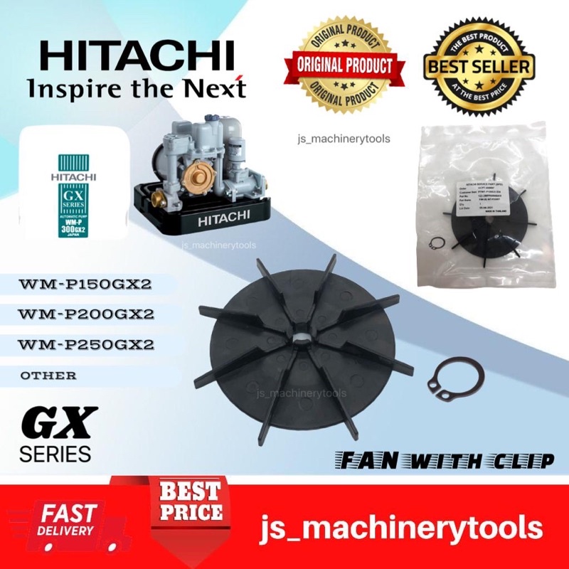 Hitachi Water Pump Spare Part Fan Set Original Wm P150gx2 0 Shopee Malaysia